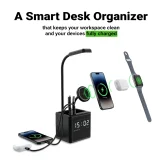 Multifunctional Desk Lamp with Wireless Charger and Clock - Image 7