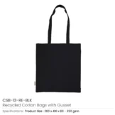 Recycled Cotton Tote Bags with Gusset 220 GSM - Image 5