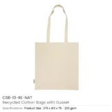 Recycled Cotton Tote Bags with Gusset 220 GSM - Image 6