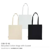 Recycled Cotton Tote Bags with Gusset 220 GSM - Image 3