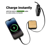 Retractable Charging Cable Set with Bamboo Top – 60W Fast Charging - Image 5