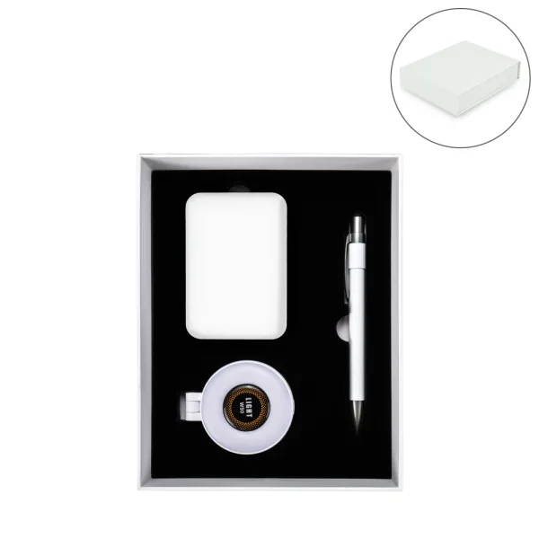 Technology Items Gift Set in White Magnetic Closure Gift Box