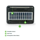Vintage Design Bluetooth Speaker with Radio and Solar Panel - Image 5