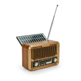 Vintage Design Bluetooth Speaker with Radio and Solar Panel - Image 6