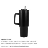 Tumblers with Handle and Straw in SS & Similar to Stanley Design, 1200ml - Image 8
