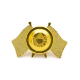 Twin Flag Metal Badges Golden Imprint Your Country Flag - Image 3