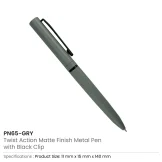 Metal Pens Twist Action Matte Finish and Black Clip - Image 6