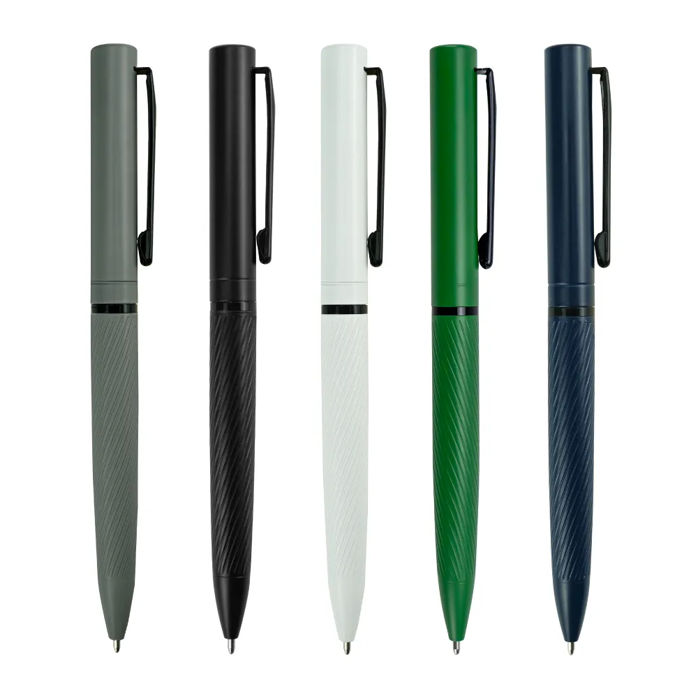 Metal-Pens-PN65-Details-2 Metal Pens Twist Action Matte Finish and Black Clip - Image 1