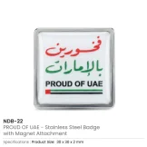 PROUD OF UAE BADGES in Stainless Steel with Magnet Attachment - Image 3