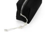 Black Multi-Purpose Utility & Cosmetic Pouch with Bisht Embroidery - Image 4