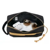 Black Multi-Purpose Utility & Cosmetic Pouch with Bisht Embroidery - Image 8