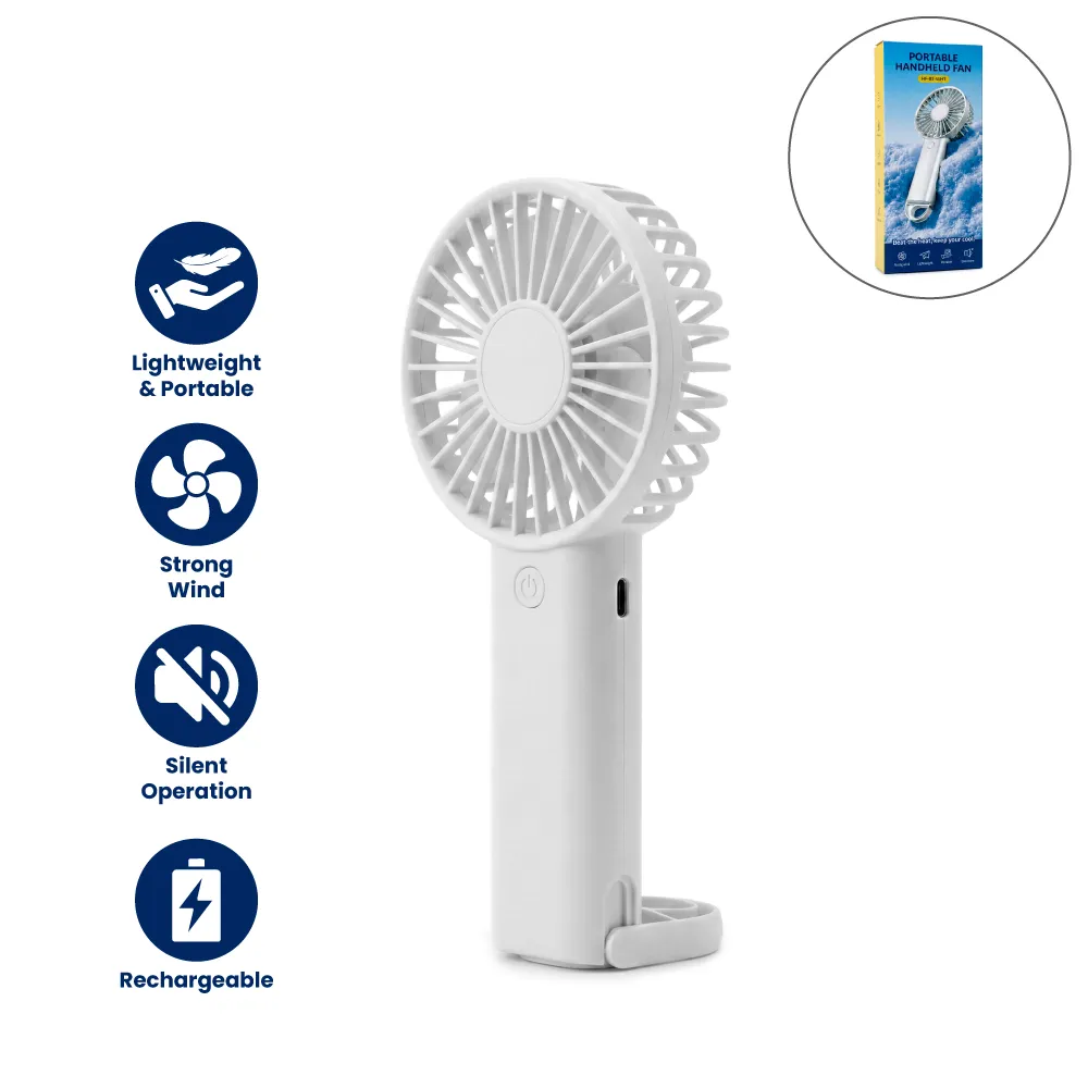 Portable Rechargeable Mini Fan HF 02 WHT Blank
