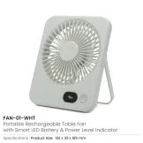 Rechargeable Table-Top Fan with Rotating Desk Stand, Compact & Portable, Type-C - Image 5