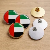 Round Flat Metal Badges 30mm with Butterfly Clutch Attachment - Image 2