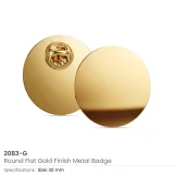 Round Flat Metal Badges 30mm with Butterfly Clutch Attachment - Image 4