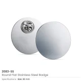 Round Flat Metal Badges 30mm with Butterfly Clutch Attachment - Image 6
