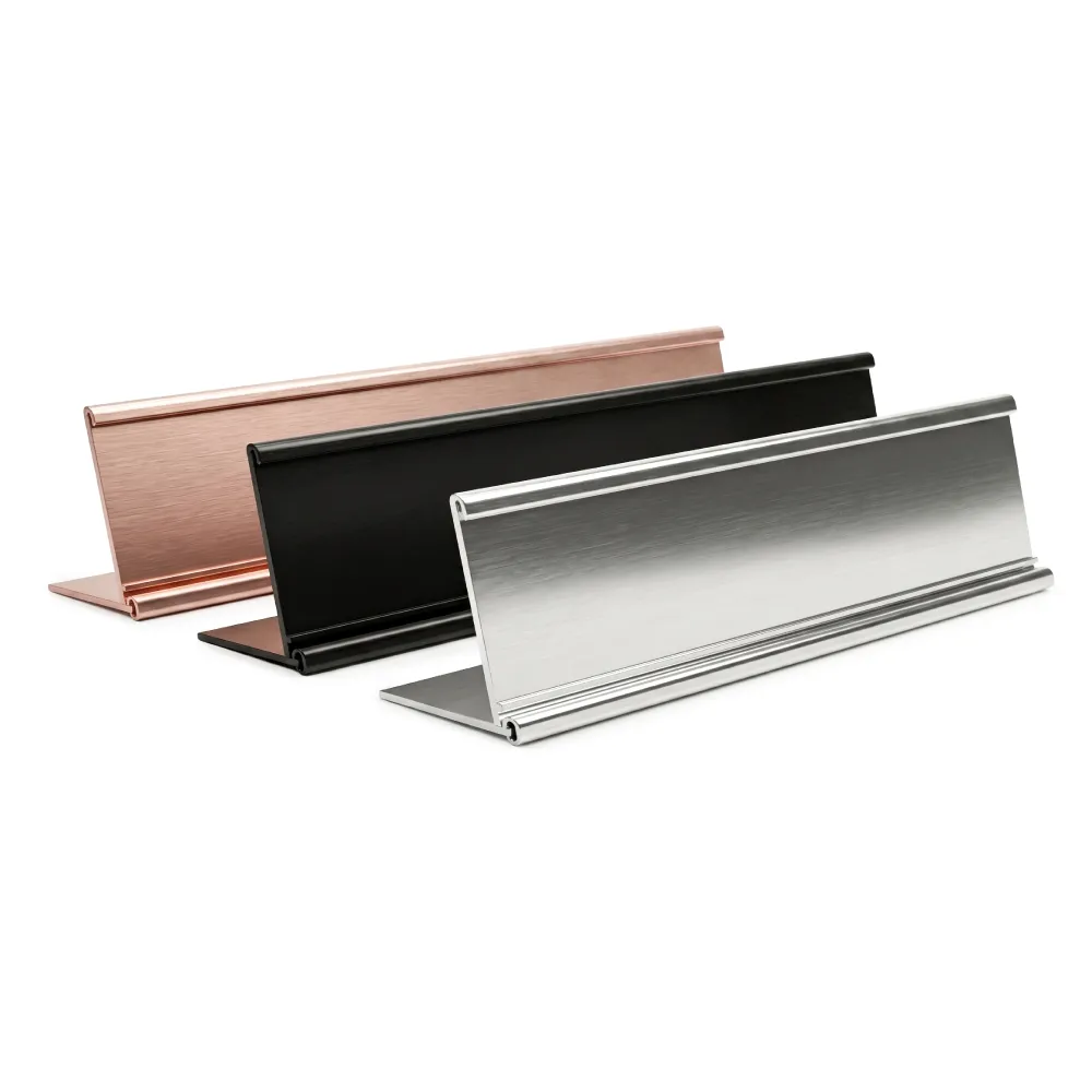 Desk-Sign-Holders-DSH-Blank Aluminum Desk Sign Holders - Image 1