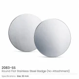 Round Flat Metal Badges – 30mm Butterfly Clutch or No Attachment - Image 6