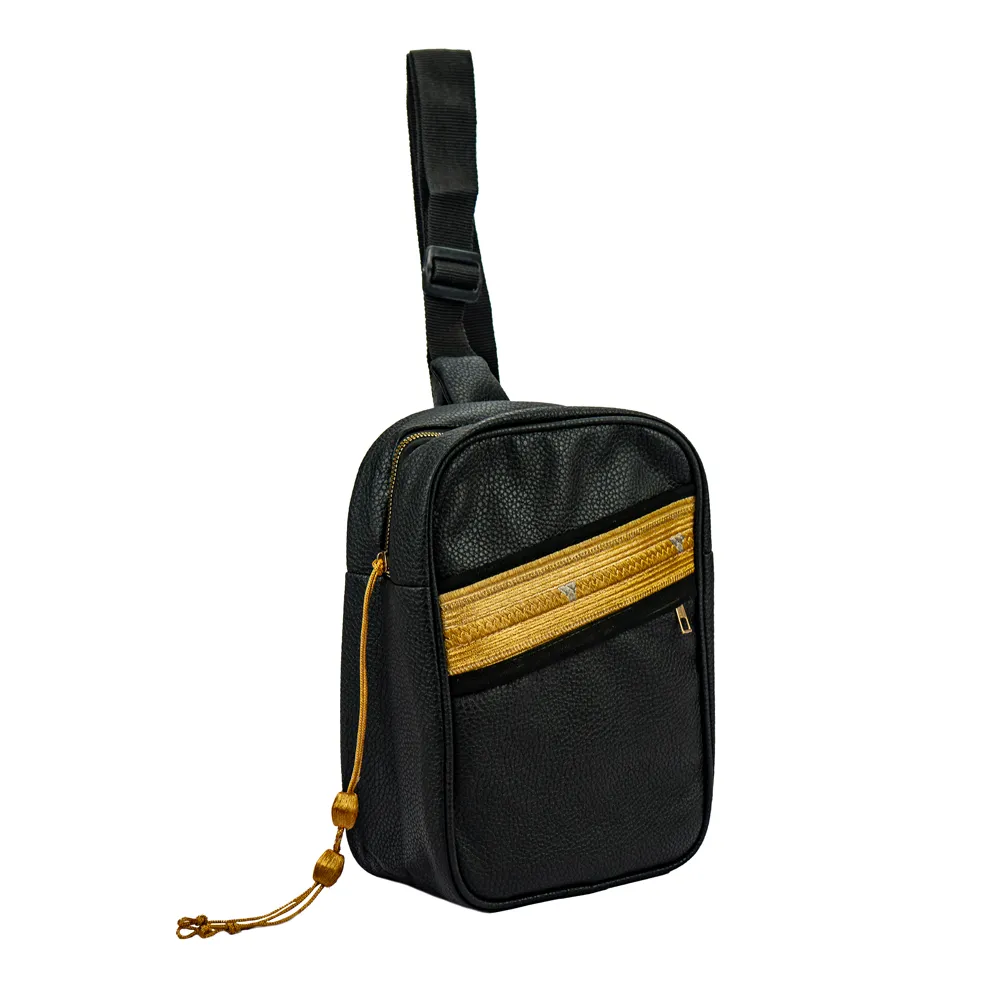 Crossbody-Bag-in-Arabic-Tradition-Gold-Bisht-Design-SB-33-Blank.webp Crossbody Bag in PU Leather with Arabic Traditional Gold Bisht Design - Image 1